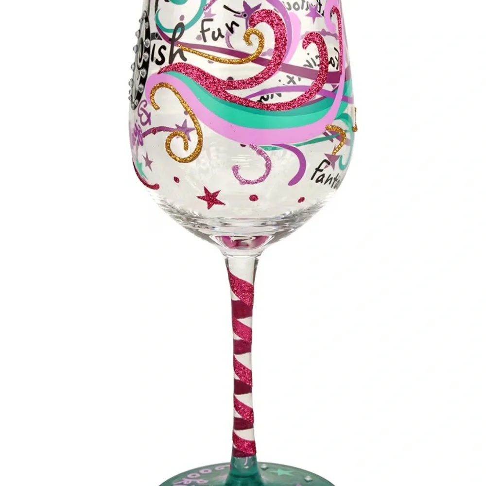 Top Shelf 40-ish Birthday Novelty Wine Glass (15oz)